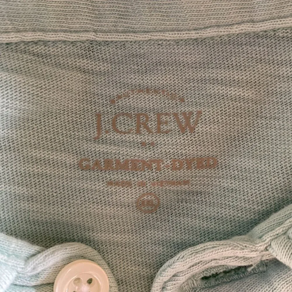 J Crew Men’s XXL Short Sleeve Polo Chest Pocket Extra Button